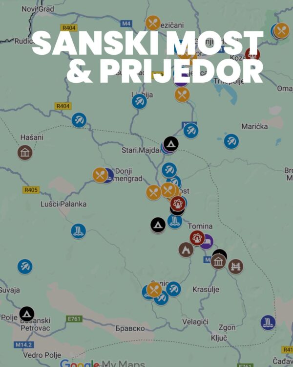 Sanski Most & Prijedor Digital Map | 70+ Locations for Nature, Food & Culture